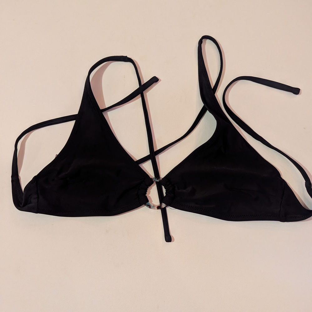 Aerie Black Strappy Bikini Top